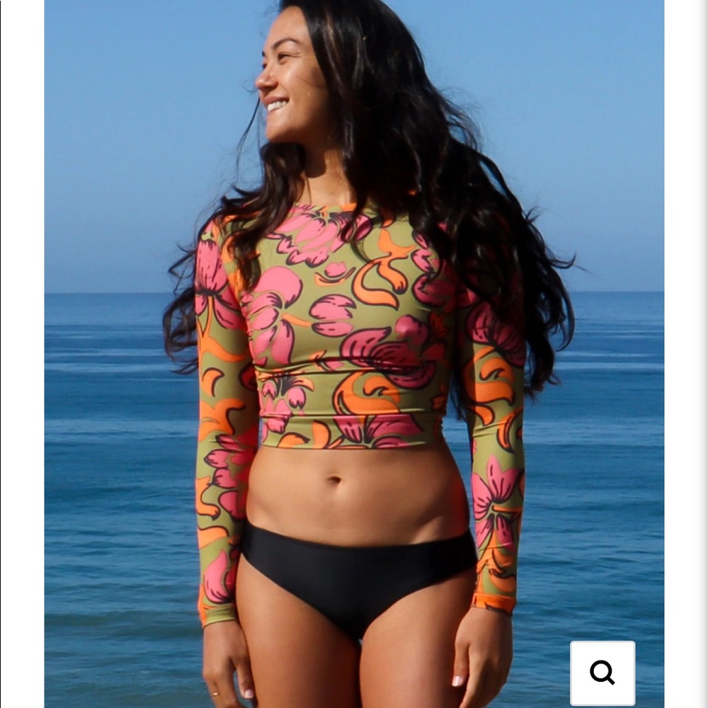 Seea Palomar Crop Rashguard in Freya (Large)
